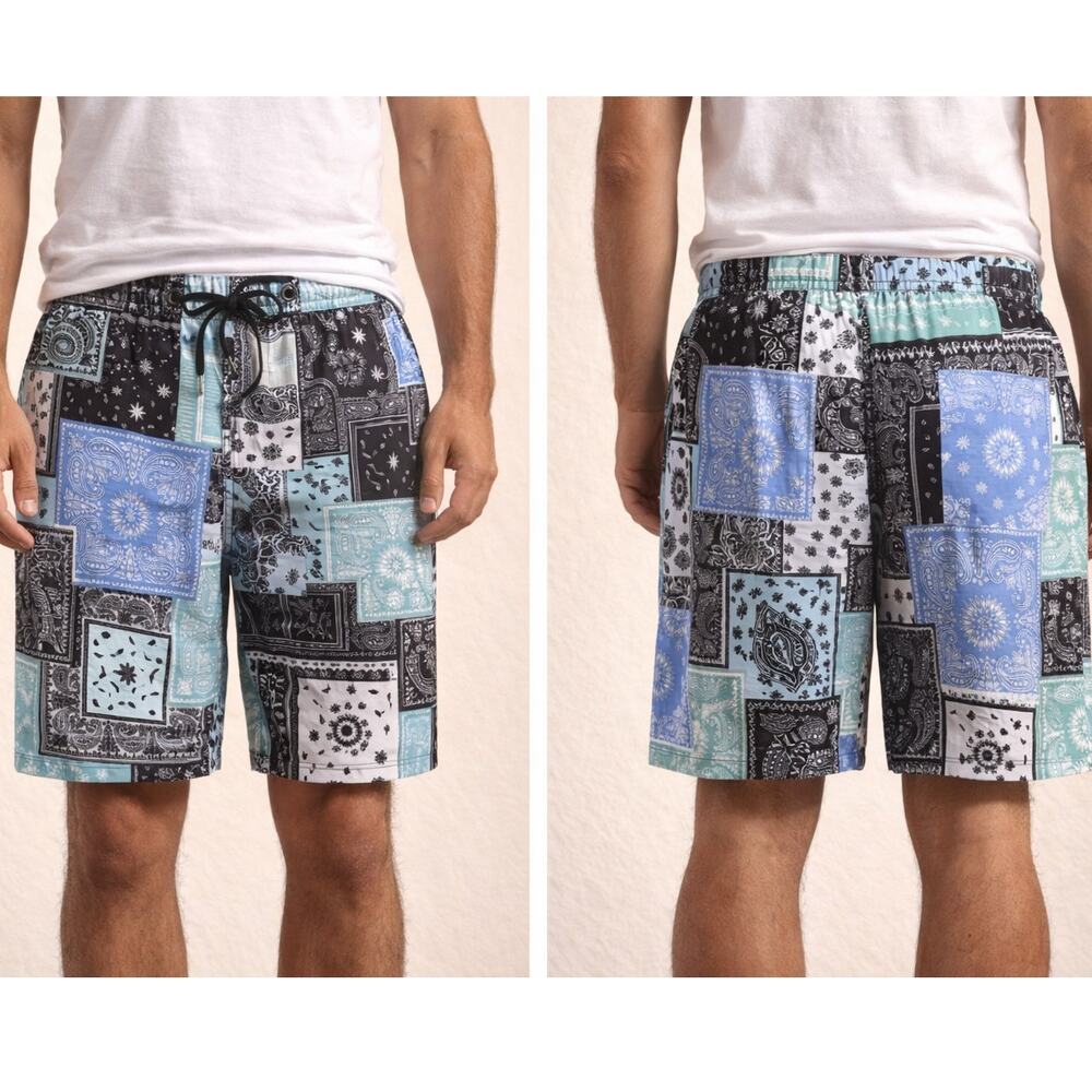 Drill Clothing Co - Fresh Prince of Bel-Air Bandana Patchwork Shorts Large – NEW